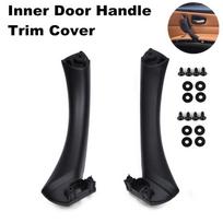 For BMW E90 3-Series Sedan Left & Right Inner Door Panel Handle Pull Trim Cover / Black 5141 7230 849  5141 7230 850 black