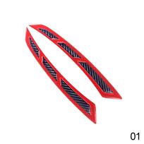2vnt 22CM lankstūs PVC automobilio sparnai arkos ratų antakių apsaugos rinkinys anglies pluošto purvo atvartai Apsauga nuo purslų Apsauga nuo įbrėžimų raudona