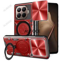 Funda for Xiaomi 15T Pro / Mi 15T Case Magnetic Ring Stand Slide Camera Protection Phone Cover for Xiaomi 15T Capa for Xiaomi 15T Pro