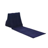 Inflatable Travel Mattress Foldable Soft Beach Mat Air Bed Chair Seat Camping Beaching Leisure Lounger Back Pillow Cushion black