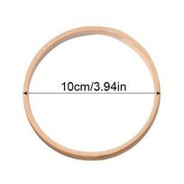 Cross Embroidery Shed Round Bamboo Circle Bamboo Hanging Flower Wreath Ring 10-30cm Bamboo Hoop Frame Garden beige