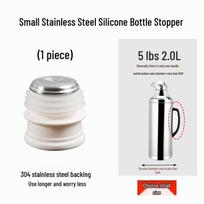Silicone Thermos Stopper for Home Hot Water Bottles and Warm Pots white