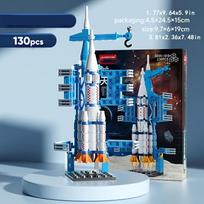 Aviation Spaceport Model Shuttle Space Rocket Launch Center Building Blocks Construction Spaceship KIDS Bricks Creative Toys gray