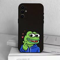 Funny Sad Frog pepe M-meme  Phone Case For Samsung S25,S24,S21,S22,S23,S30,Ultra,S20,Plus,Fe,Soft Silicone Black Cover Samsung S235G white