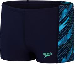 Speedo hyperboom panel aquashort boy true navy/harlequin green/picton