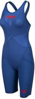 Arena powerskin carbon glide open back royal blue/gold 4xs - uk24; d28