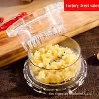 Multi-Function Garlic Tool: Press, Grind, Juice, Crush, Mash, Mix, Peel, Mince. Essential Kitchen Gadget. white