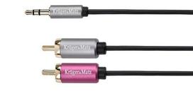 kabelio lizdas 3,5 - 2rca stereo 1,0 m kruger&matz