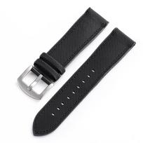 20mm 22mm Watch Strap Rubber Watchband Men's Sports Diving Straps for Tissot for Seiko for Omega Waterproof Wristbelt Nylon Band 22mm black
