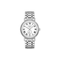 Longines Fashion Series Automatic Mechanical Movement Casual Mens Watch Men watches White Steel L4.905.4.11.6 Silver White Strap white
