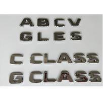 Chrome Letters Emblems Badge for Mercedes Benz AMG A B C E G M S GLA GLB GLC GLE GLS CLA CL SL SLC ML V SLK CLK GLK CLASS FS9 A CLASS white
