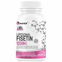 HAYER Liposominis Fisetino Maisto Papildas 1200mg Su Kvercetinu, Didelės Koncentracijos 99.98%+ Labai Išgrynintas ir Biologiškai Prieinamas Senolitinis Aktyvatorius Palaiko lon