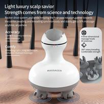 Įkraunamas silikoninis galvos masažuoklis su 3D minkymo technologija.