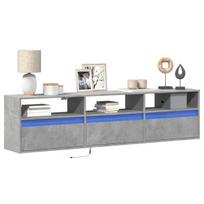 vidaXL Sieninė TV spintelė su LED lemputėmis, betono, 180x31x45cm