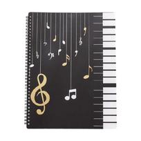 Size Music Score Folder Waterproof Documents Storage Holder Bag Flexible Sheet Music Organizer for Easy Page Turning black