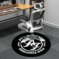 1 vnt. Foo Fighters grupės kėdės kilimėlis biurui, neslystantis, lengvas, skalbiamas mašinoje, kilimėlis biuro šventinei dekoracijai 80cm gray