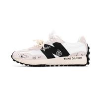 New Balance NB 327 amortizuojantys, atsparūs dilimui žemi miesto kelionėms bėgimo batai Unisex pilki juodi balti MS327FE(Komanda1337-) D-Width 40 white