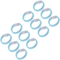 12pcs Reusable LED Glowing Bracelets Acrylic Light Up Wristbands Concerts Music Festivals Night Event Multicolored Illuminated Party Supplies raudona