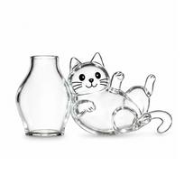 Magnetic Cat Whiskers Collection Ornaments Transparent Pet Memorial Box  For Pet Fur & Whisker Style 1 white