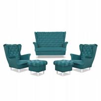 Carol poilsio komplektas sofa foteliai pufai dryžiai Family Meble turkis