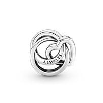 Pandora Eternal Love 925 Silver Charm Men Charm 791507C00 Silver,One Size white