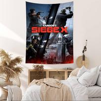 Tom C-Clancys R-Rainbow Six Siege Game Hanging Bohemian Tapestry Hanging Tarot Hippie Wall Rugs Dorm Japanese Tapestry 100X70CM black