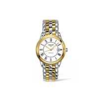 Longines Flagship Automatic Mechanical Movement 30M Water Resistant Watch 38.5Mm White Dial Men watches L4.874.3.21.7 Medium Gold Strap beige