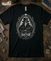 The Doctor Is In T-Shirt - Creepy Plague Doctor - Gothic Dark Academia Tee XS-5X XXXXL gray