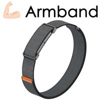 Nylon Armband for Google Fitbit Air Straps Metal Frame Fitness Tracker Accessories Replacement Bicep Band for Google Fitbit  Air Fitbit Air gray