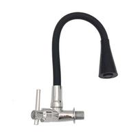 Lankstus besisukantis kaklas Sieninis virtuvės maišytuvas Virtuvės erdvė juoda