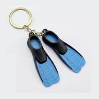Diving Fin Key Chain Flipper Keyring Diver Diving Gift Novelty Id For Bags black