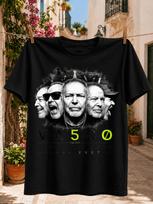 Vasco Residency Show Rome 2027 Graphic Five Male Portraits With Neon Green Lettering And Dramatic Unisex All Tshirt S white