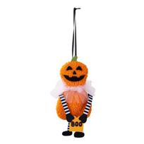 Pliušinis Helovino papuošimas Mažas juodas katinas/Moliūgas/Vaiduoklis/Skeletas Pakabinamas papuošimas šventinio medžio dekorui A orange