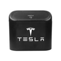 1 vnt. automobilio transporto priemonės dėklas laikymo dėžutė juoda ABS kvadratinė presuojama šiukšliadėžė Tesla Model S Model X Model Y Cybertruck Model 3 Model Y black