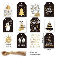 Christmas Tree Hanging Tag & Gift Message Card beige