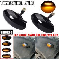 2pcs Led Dynamic Side Marker Turn Signal Light Sequential Blinker Light Amber Indicator for Suzuki Swift Jimmy Vitara SX4 Alto black