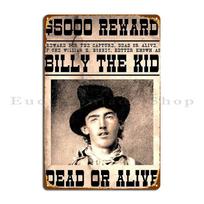 Billy The Kid Vintage Restored Wanted Poster Metal Signs Wall Cave Create Wall Decor Personalized Cinema Tin Sign Poster 20x30cm gray
