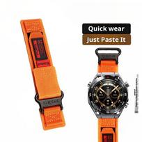 Quick Fabric Watchband For Huawei Smart Watch Gt5pro Gt5 Gt4 Gt 4 46mm Camouflage Army green Fabric Nylon Men Universal Strap 22 22mm oranžinė