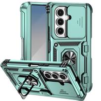 Samsung Z Fold7 Military-Grade Sliding Window Case, Foldable & Drop-proof, for Galaxy Z Fold6 & 7 FOLD6 tamsiai žalia spalva