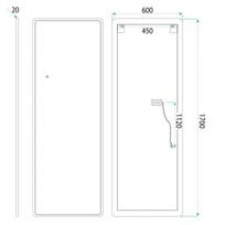Veidrodis REA CLASSICO 50x160 Juoda, x50x160cm