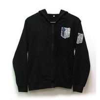 Anime Attack On Titan Unisex Cosplay Costume Hoodie Scouting Legion Hooded Jackets M black