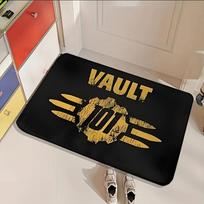 Sveikinimo kilimėlis su „Fallout“ dėvėto „Vault 101“ dizainu Neslystantis dekoratyvinis durų kilimėlis vidaus ir lauko įėjimams, virtuvei, prieangiui 50x80cm beige