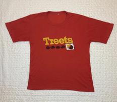 VTG 70/80s Treets Chocolate Peanuts Candy Promo T Shirt Size M Single Stitch Red M white