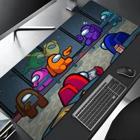 AAMonGes Uses Mouse Pad Cartoon Lockedge Large Gaming Pad Computer Gamer Keyboard Mat Desk Mousepad PC Desk Pad 40x80x0.2cm gray