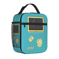 Games Console Handheld Gamer Insulated Lunch Tote Bag for School Controller Reusable Thermal Cooler for Men Women Bento Bags One Size black