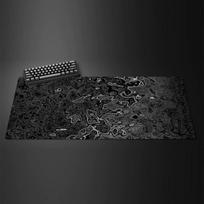 Black Waves Large Gaming Mouse Pad Computer Keyboard Desk Pad XXL Rubber Non-Slip Stitched Edge for Friends Boyfriend 30cmx60cm(11.8x23.6inch) black
