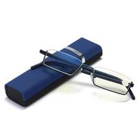 KROKODIL Reading Glasses with Blue Light Blocking Flexible Material High Definition Lense Gift Case Included 1.5 blue