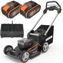 46 cm akumuliatorinė vejapjovė WORX WG748E NITRO, bešepetėlinė, 2 x 4 Ah