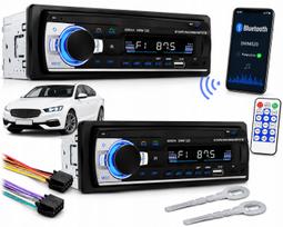 Automagnetola 1DIN su Bluetooth, USB, SD, MP3, AUX ir nuotolinio valdymo pultu