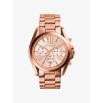 Michael Kors Didelis Bradshaw Rožinio aukso spalvos laikrodis MK5503 rožinė